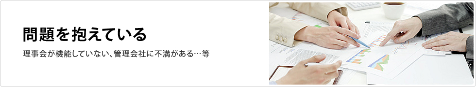 問題を抱えている／理事会が機能していない、管理会社に不満がある…等
